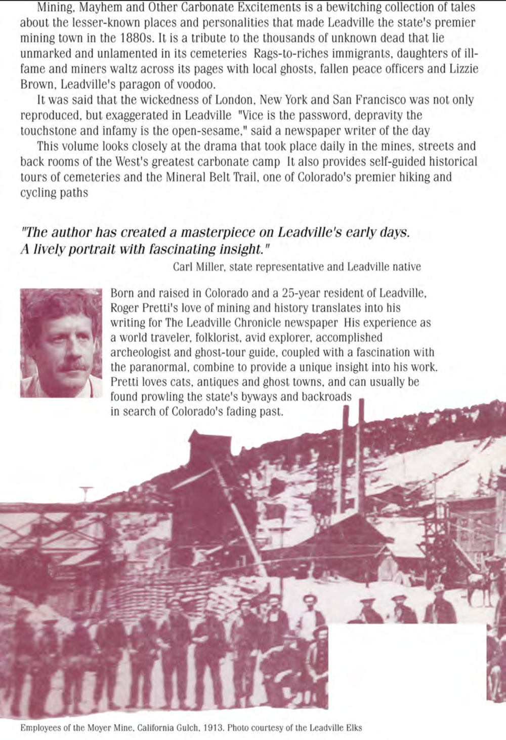 Mining, Mayhem and Other Carbonate Excitements: Tales From A Silver Camp Called Leadville
